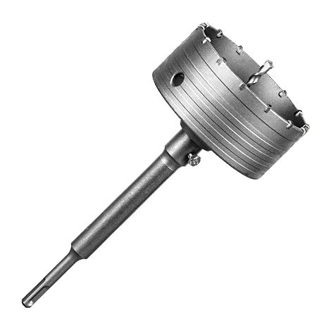 Concrete Hole Saw Drill Bit 125 mm SDS Plus M22 Thread Crown Core Drill Bit Shank 220 mm Drill Bit for Wall Saw Hole Saw Set for Masonry Natural Stones Stoneware Marble (1/5)