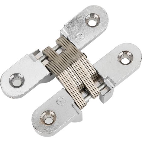Verdeckte Scharniere aus Zinklegierung, unsichtbares, verdecktes Kreuzscharnierlager, silber (L) (1/5)