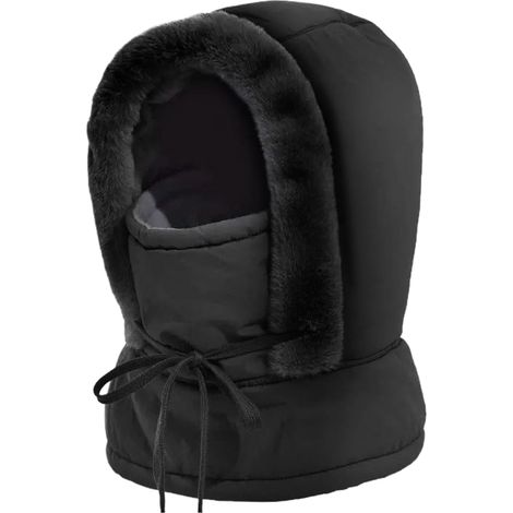 Winterfleece-Sturmhaube, winddichte Winter-Sturmhaube, wärmender Halswärmer/Schal für Damen und Herren, verstellbar mit Kordelzug (1/5)