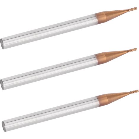 4-Zahn-Fräser aus Wolframstahl, 3er-Set, für die Holzbearbeitung (1x50x4T). (1/5)
