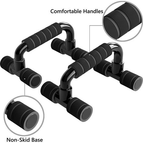 Push Up Bars - 1 Par - Foam Grip - Non-Slip Base - For Home Gym And Travel - 1 Pair (1/5)