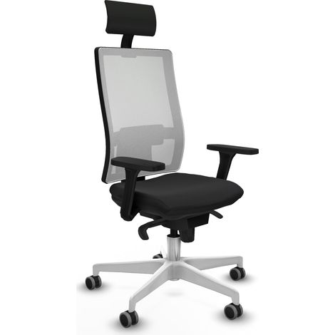 Silla de oficina piqueras y crespo Horna blanco terciopelo ergonómica (1/5)