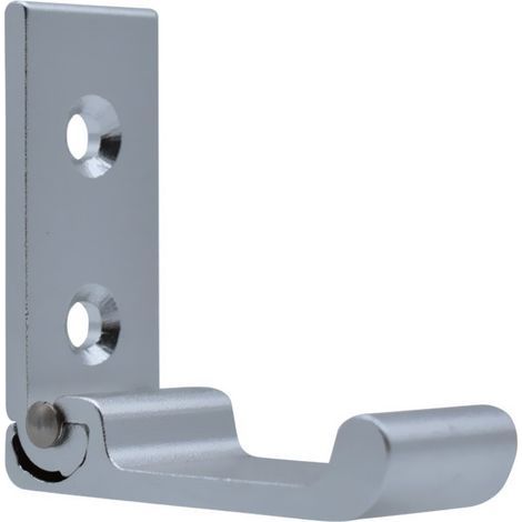 4er-Set faltbare Kleiderbügel aus Aluminium zur Wandmontage, multifunktionale, faltbare Kleiderbügel mit abgerundeten Ecken für Kopfhörer, Rucksäcke, Badezimmer (Edelsilber) (1/5)