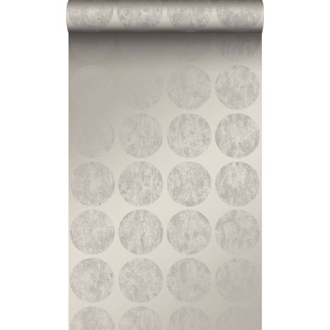papier peint grandes sphères vieillies, altérées et touchées par les intempéries taupe  - Origin Wallcoverings (1/5)