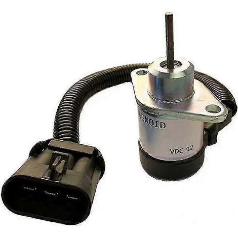 Électrovanne d'arrêt de carburant 12 V pour moteur Bobcat B1700d B2100d B2400d V2607 1j710-60011 1j71060010 7000769 (1/5)