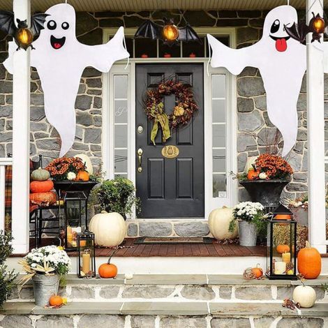 Lanterne Chauve-souris - LED Sans Flamme - Décoration Halloween Intérieur Extérieur - 17 x 4 x 9,5 cm - 1 Pièce (1/5)