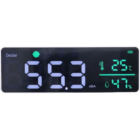 Sonomètre 30‑Détecteur de bruit 130 dBA, affichage LED, testeur de température et d'humidité (1/5)