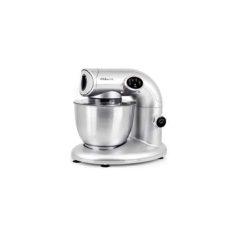 KITCHEN COOK Robot Pétrin AK80 Silver - 1000W - Bol Inox 5L pour 2kg max - 4 vitesses - Kit pâtisserie - Robuste et maniable (1/5)