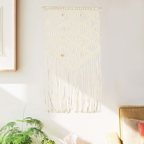 Adorno de pared de macramé algodón 40x80 cm vidaXL (1/5)