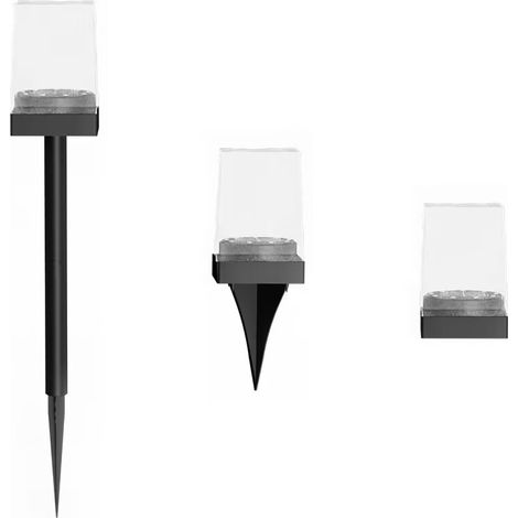 Lampe solaire en brique de glace pour pelouse, blanche, allumage automatique crépuscule allée (1/5)