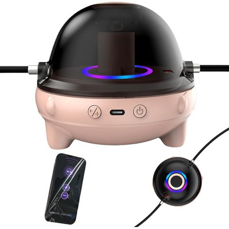Machine à corde à sauter intelligente, compteur de sauts rechargeable avec musique Machine à corde à sauter avec télécommande et 10 vitesses pour l'entraînement, le yoga et la musculation (rose) (1/5)
