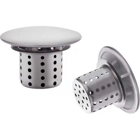 Badewannenfilter, 4 cm Haarfänger-Duschfilter, 2 Stück Edelstahl-Haarfänger für Waschbecken, Badewannenfilter