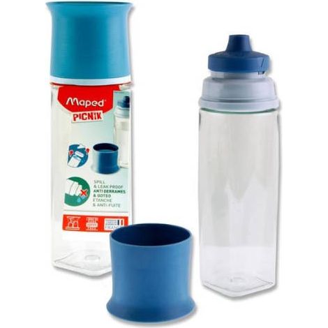 871803 bidón de agua 500 ml Uso diario Azul, Transparente