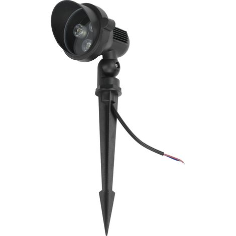 Spot LED Extérieur IP67 - 12 V CC - 3 W - 500 à 550 lm - Orientation 180° - Aluminium Moulé et Verre Trempé - Pour Jardin, Cour, Parc (1/5)