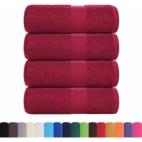 Serviettes de toilette FROGN 4 pièces Bordeaux 30x30 cm 360 g/m²