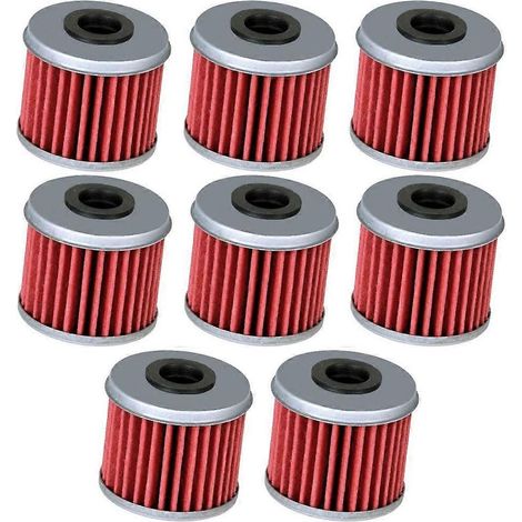 Lot de 8 filtres à huile 15412-MEN-671 pour Honda CRF150R, CRF150RB, CRF250R, CRF250X, CRF450R et CRF450X (1/5)