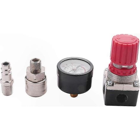 EU-Standard 1/4 Zoll Druckminderer, Durchflussregler für Luftschläuche, Gewindeanschluss, für Industrie und Haushalt, zuverlässige Genauigkeit, Messinggehäuse, stabiler Durchfluss, einfache Installati (1/5)