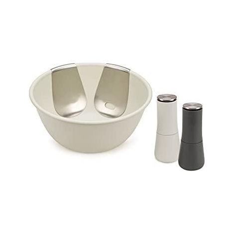 No-Name Salatschüssel-Set & Salz- und Pfeffermühlen Grau Modern