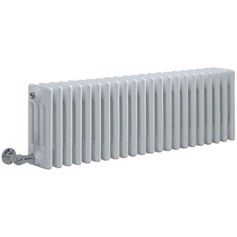 Hudson Reed – Radiateur électrique à inertie 1200W – Style fonte rétro horizontal – Dimensions 30 cm x 101 cm – Finition blanche poudrée – Protection antigel (1/5)