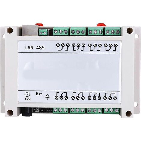 RJ45 TCP/IP-Fernsteuerungsmodul 8-Kanal-Relais-Schalter 250V/AC 10A (Weiß)
