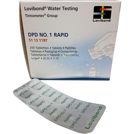 Certikin - Lot de 250 pastilles réactives DPD N° 1 Rapid pour analyse du chlore libre (1/5)