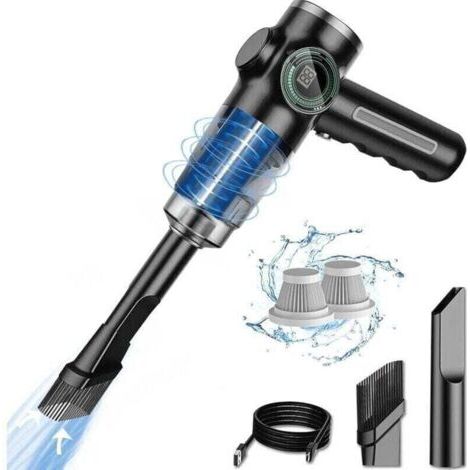Aspirateur Sans Fil Pour Voiture 29000Pa 120W, XU, Puissant Aspirateur à Main Rechargeable Avec Écran LCD -