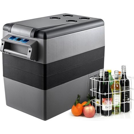 Glacière électrique voiture 55L – compresseur -20°C à 20°C, double zone, 12/24V & 110–240V, camping et voyage (1/5)