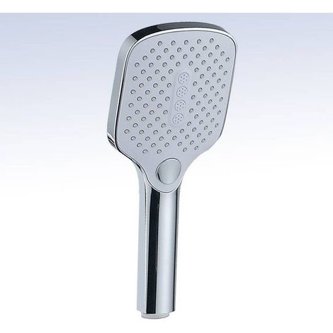 Soffione doccia con pulsanti, 3 modalità di getto disponibili. (1/4)