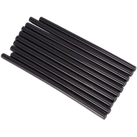 10 pièces ensemble 7 150mm btons adhésifs de colle thermofusible colorée pour 20W petit pistolet électrique noir (1/4)
