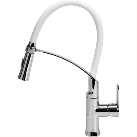 Robinet de cuisine Flexible, blanc, Robinet, robinet d'évier, mélangeur