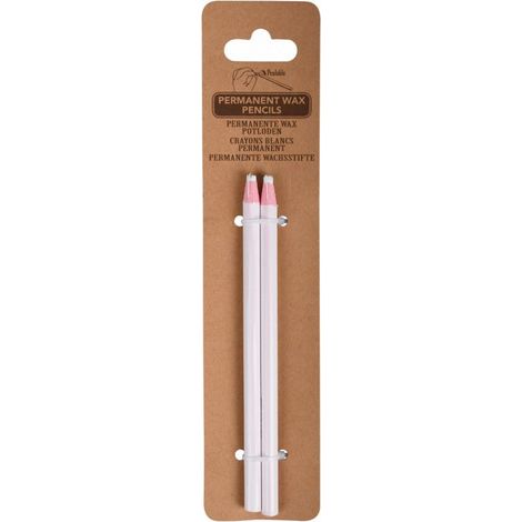 2 crayons de cire blanche permanent