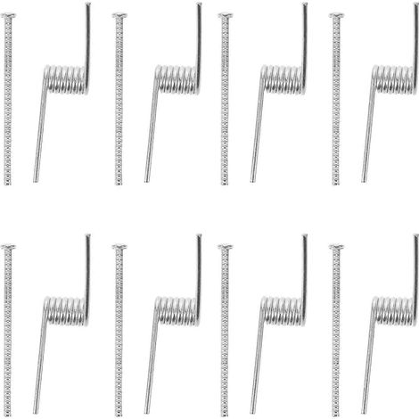 Lot de 8 ressorts de rechange pour pinces à cheveux - Accessoires de bricolage type V pour pinces à cheveux de grande et moyenne taille, rectangulaires, papillon, pièces de rechange argentées (1/4)