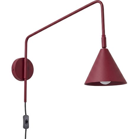 Wandleuchten Nox burgund 1xE14 14cm Stahl Sollux (1/5)