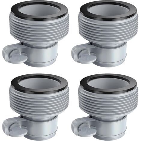 Swimming Pool Connector, 4 Pack Swimming Pool Hose Adapter, Swimming Pool Pump Connector, Swimming Pool Hose Adapter with Thread, Hose Conversion Adapter B for 1.5" Fittings (4 PCS) (1/5)