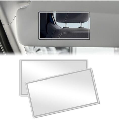 Kosmetikspiegel fürs Auto, 2 kleine Auto-Schminkspiegel, Sonnenblendenspiegel fürs Auto, selbstklebender Schminkspiegel, HD-Spiegel für Autos und Badezimmer (1/5)