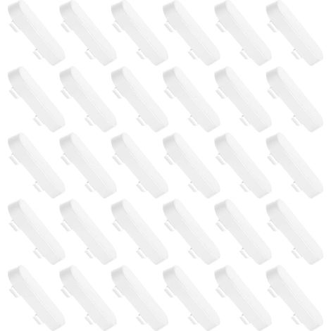 30 Pièces Cache-gouttières, Cache Aeration Fenetre, Busette de Drainage, Cache Aération Fenêtre, Couvercles de Trous d'Évacuation pour Cadre de Fenêtres UPVC/PVC (Blanc) (1/5)
