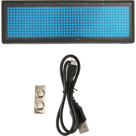 Étiquette de badge nominatif LED défilant bleu Programmable 4 luminosité avec écran de carte de visite magnétique pour les Restaurants d'hôtel (1/5)