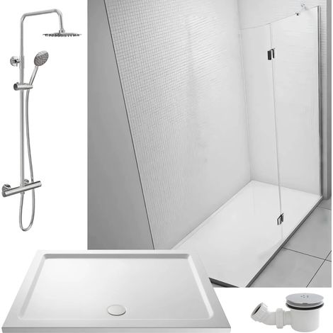 Walk In Shower Package Merlyn Series 8 Inc Valve and Tray Ideal Bath Replacement (1/5)