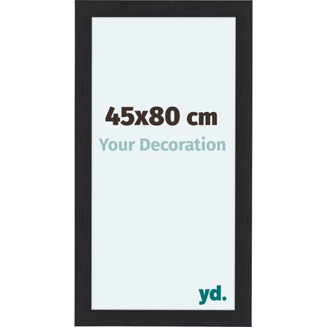 yd. - Cadre photo 45x80 - Noir Grain de Bois - MDF - Como (1/5)