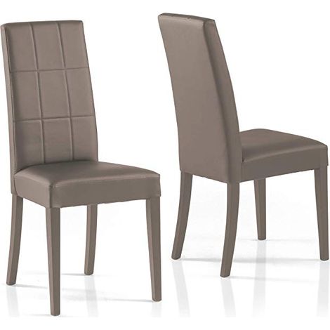 Sedia Liu Marrone elephant sedile ecopelle legno similpelle cucina sala da pranzo design moderna albergo ristorante