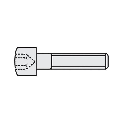 TOOLCRAFT 839662 - VITI CILINDRICHE M2,5, 6 MM, A ESAGONO INCASSATO, DIN 912, ISO 4762, IN ACCIAIO 8.8, CURVE, 1S