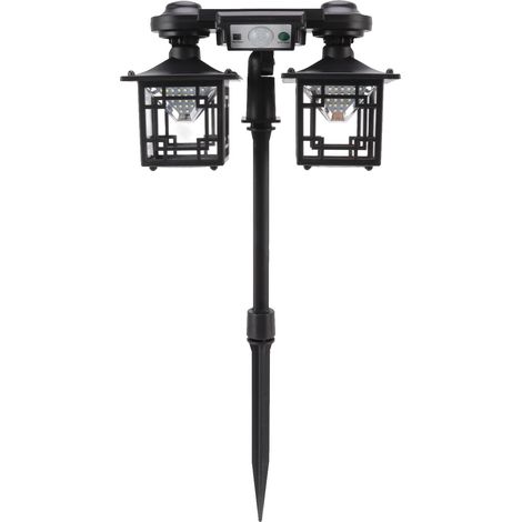 Applique murale solaire 192 LED pour jardin extérieur, éclairage au sol par détection de mouvement, étanche, style rétro, avec télécommande (1/5)