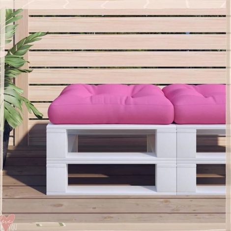 360920 Coussin de palette rose 58x58x10 cm tissu oxford (1/5)