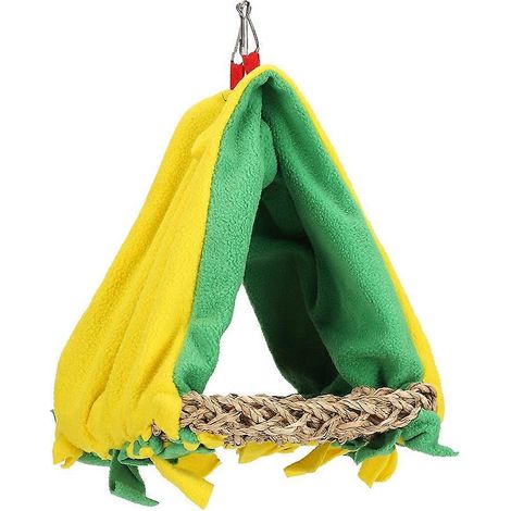 Nid triangulaire suspendu pour perroquet, support pour nid d'oiseau, barres de jeu, tentes de jeu pour oiseaux de compagnie (1/2)