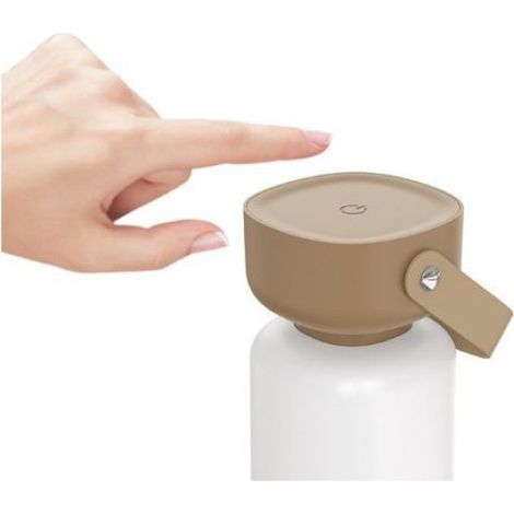 Lampe de bureau portable sans fil minimaliste marron-jaune, lumière d'ambiance tactile LED, lampe de bureau d'extérieur, (1/5)