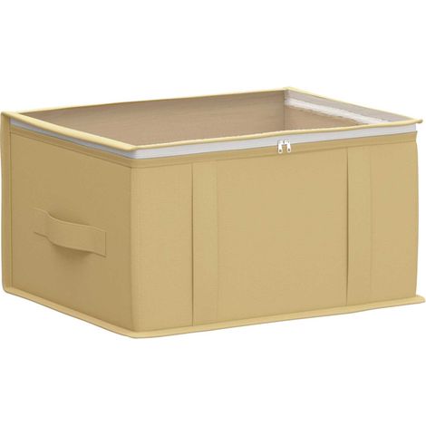 Storage Box with Transparent Top Window Cream 50 x 30 x 25 cm vidaXL (1/5)