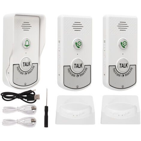Councilles interphones sans fil Excellente puce 1000m Distance Intelligent Vocation blanche pour les maisons