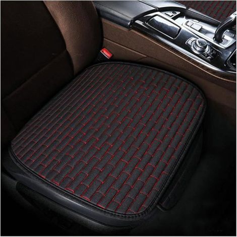 2 Pièces Coussin Siège Avant Voiture (protecteur doux confort fond antidérapant housse auto noir/rouge pour fête) n HOUSSE DE SIEGE (1/5)