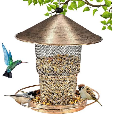Comedero colgante para pájaros - Plegable - Para colgar - Resistente a la intemperie - Para aves silvestres - Para jardín, balcón (1/5)