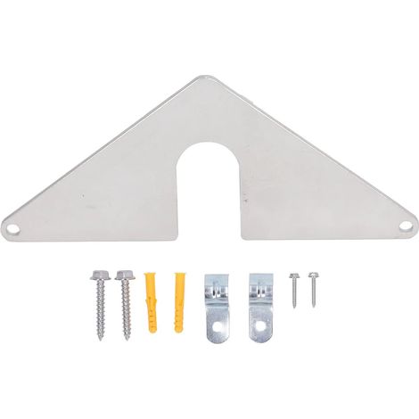 Plaque De Montage en Acier Inoxydable Et Aluminium, Support Sécurisé pour Robinets Extérieurs, Antirouille Et Durable.pour robinet de lavabo Kit de fixation pour cuisine, jardin, salle de bain (1/5)